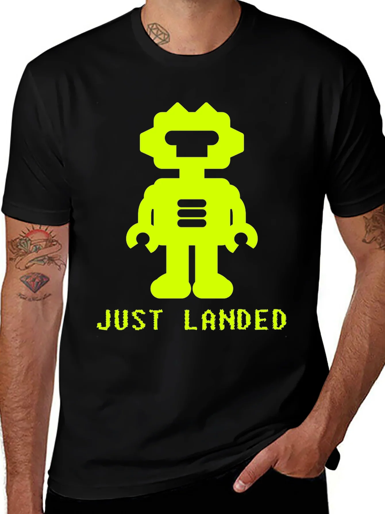 Just Landed Robot Graphic Tee