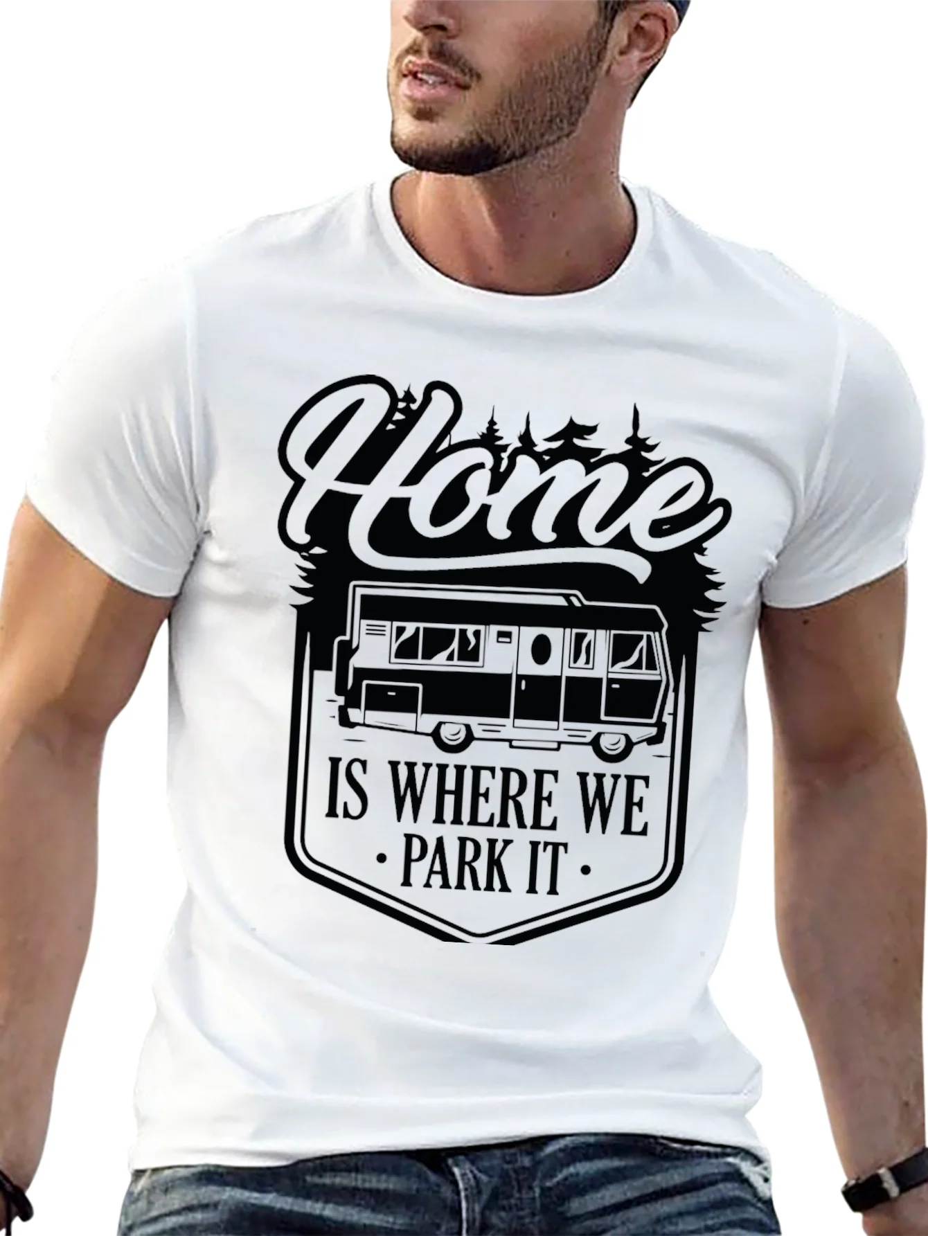 Home Is Where We Park It Camping T-Shirt