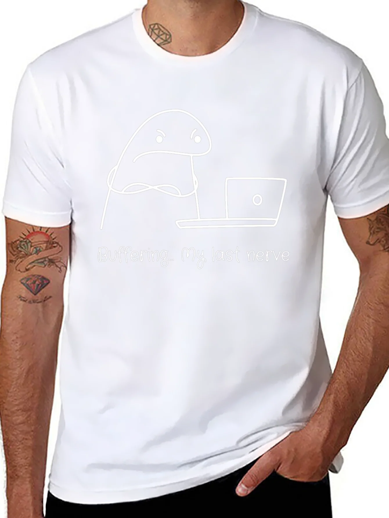 Buffering My Last Nerve Funny Graphic T-Shirt