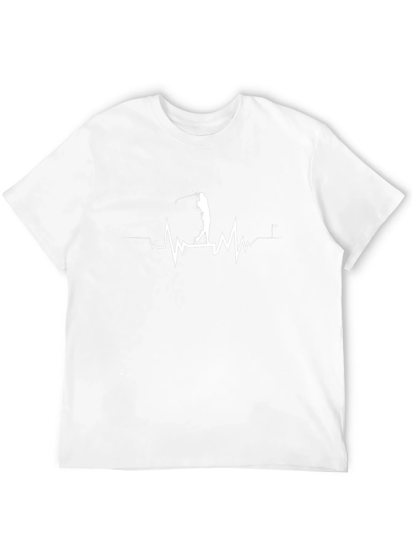 Golf Heartbeat T-Shirt - Black Graphic Tee