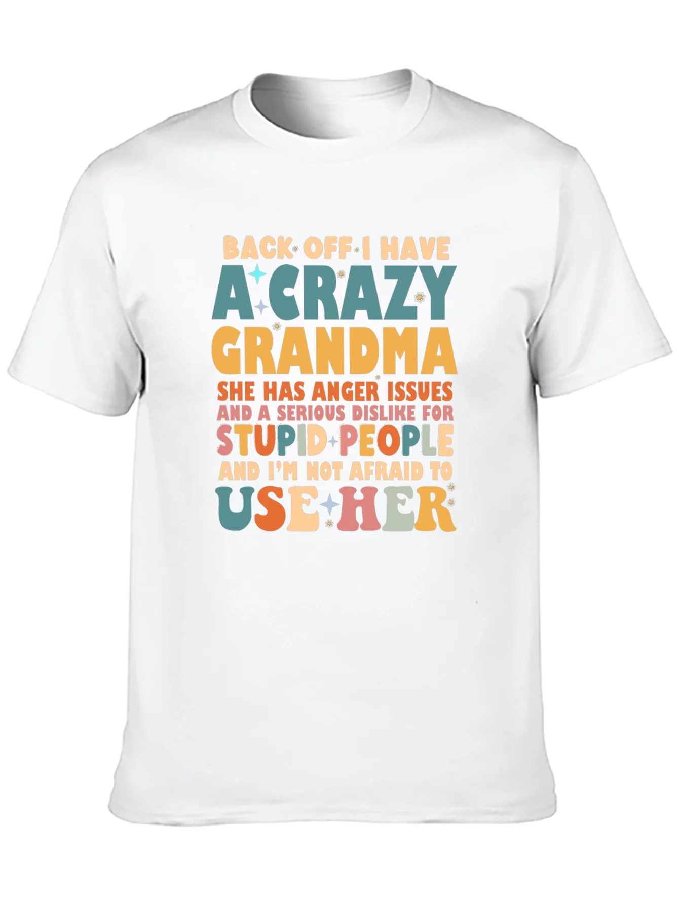 Crazy Grandma Novelty Graphic T-Shirt