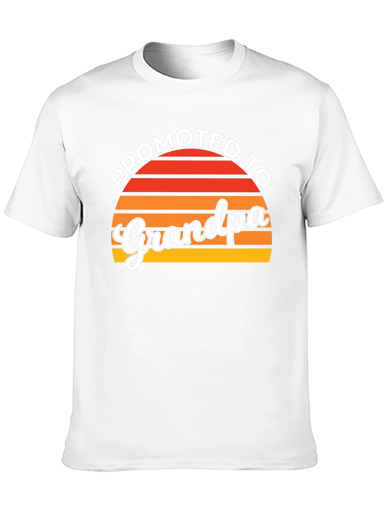 Promoted to Grandpa Graphic Tee - Retro Sunset Style