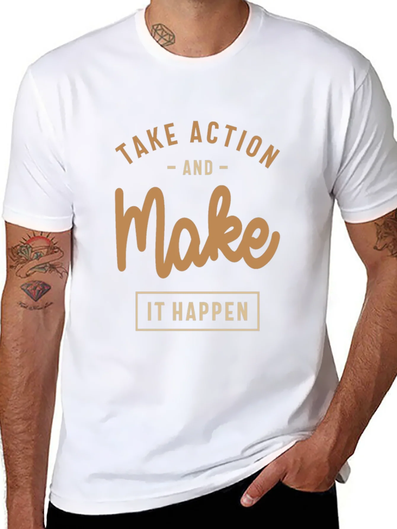 Motivational T-Shirt: Take Action Make it Happen