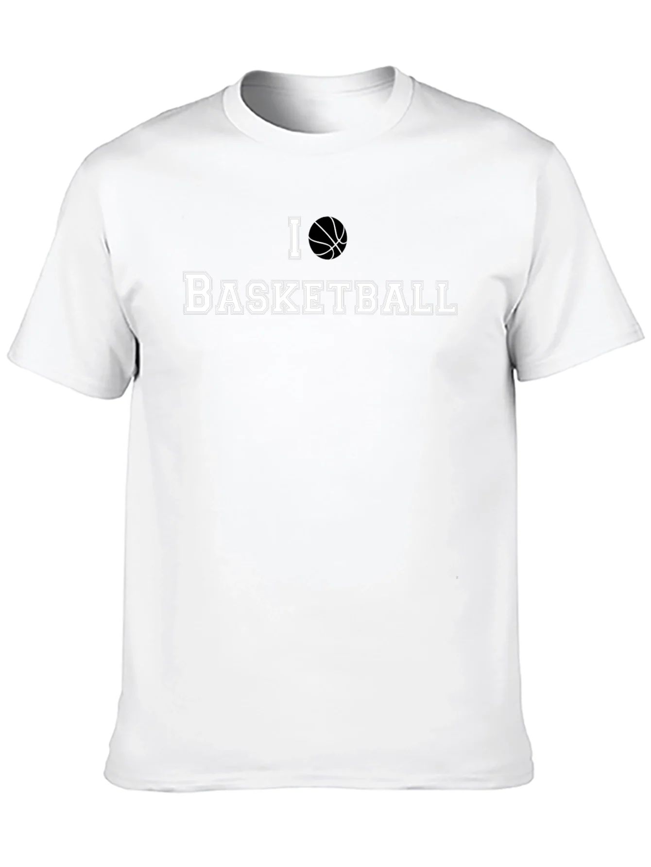 I Love Basketball Black Graphic T-Shirt