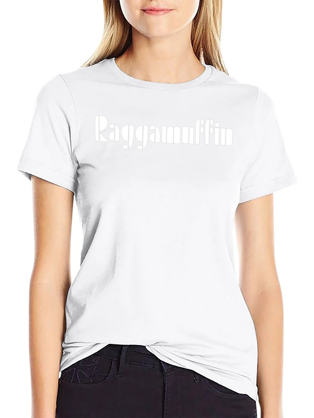 Raggamuffin Graphic T-Shirt - Black Casual Cotton Tee