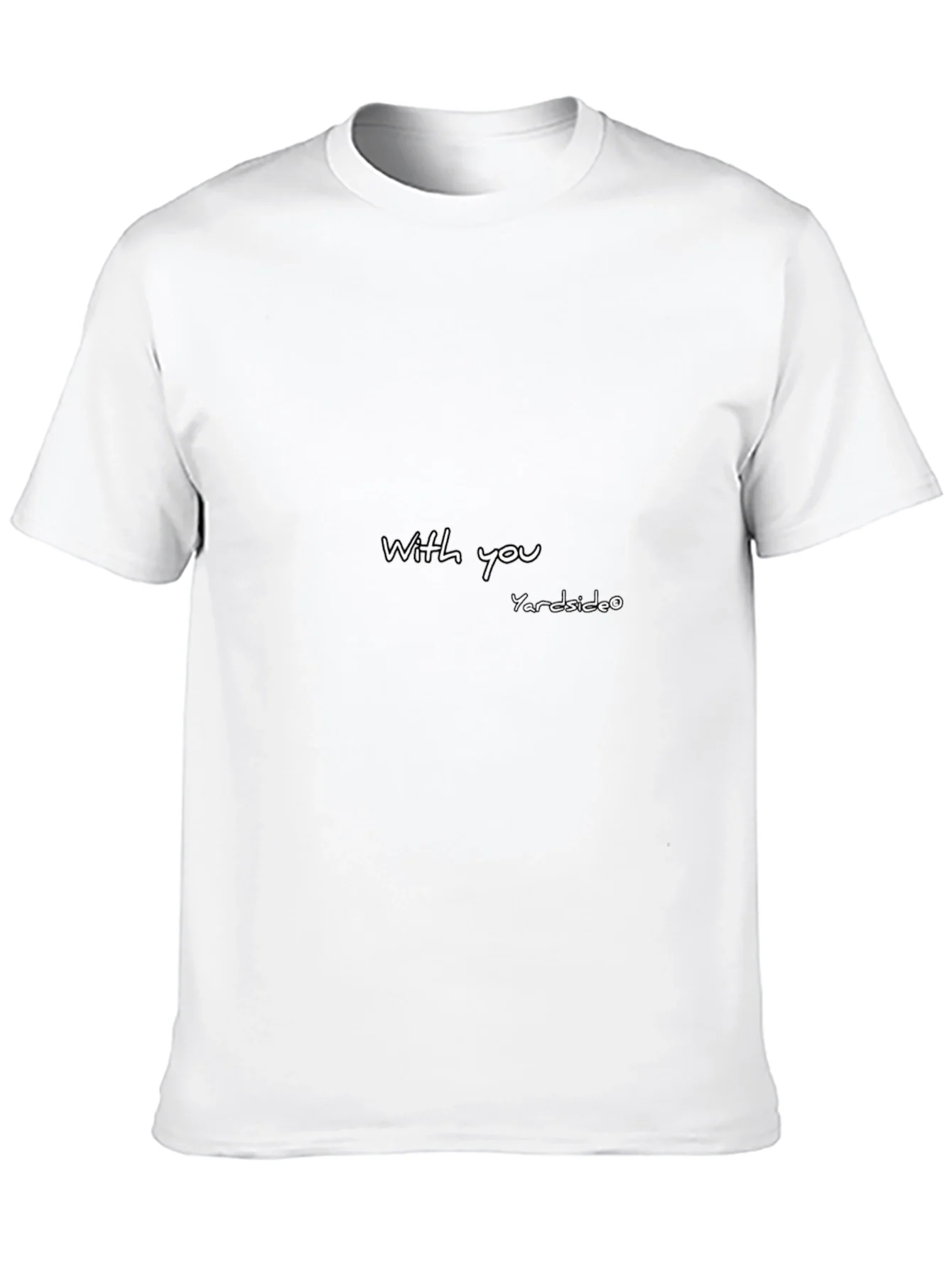 Modern Black T-Shirt with With you Yardside Design