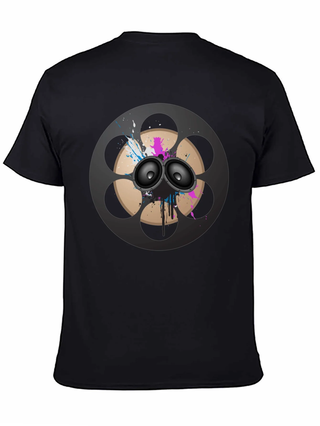 Retro Film Reel Speaker Graphic T-Shirt
