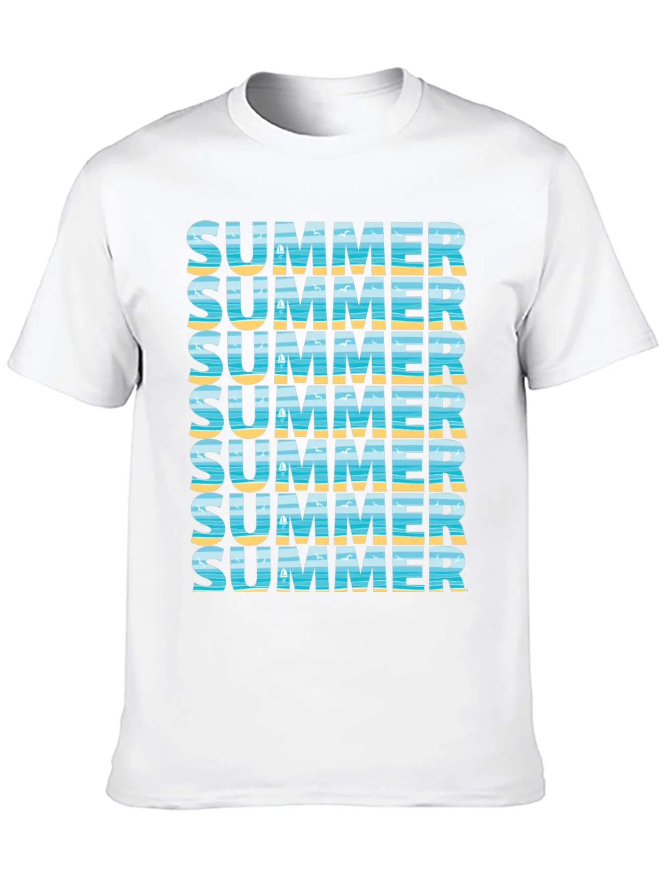 Summer Vibes Graphic Tee - Beach Design