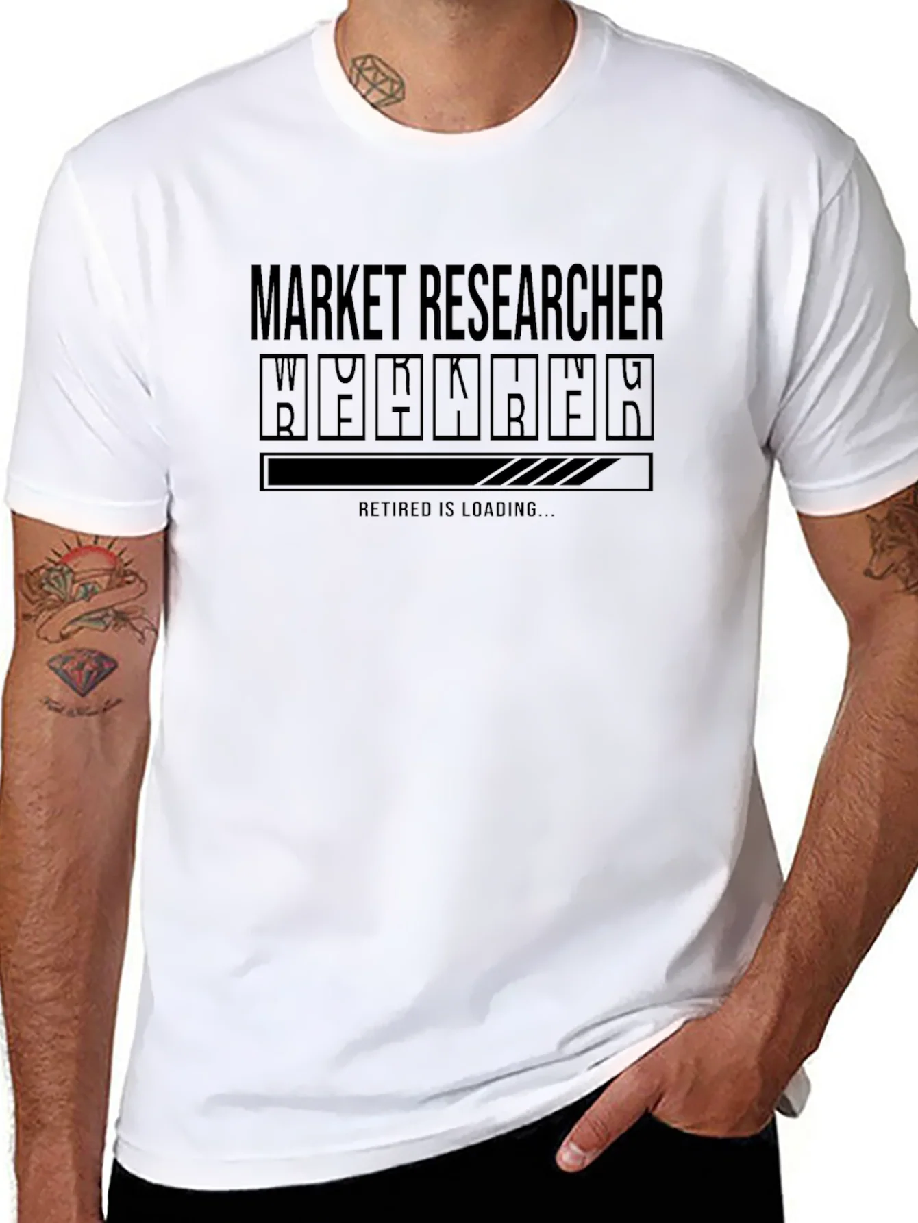 Market Researcher Retirement Loading T-Shirt