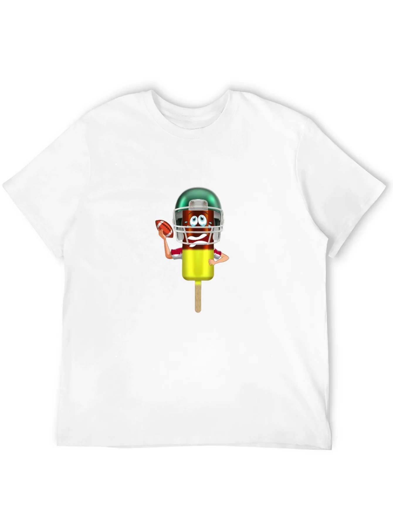 Football Ice Cream Character Graphic T-Shirt