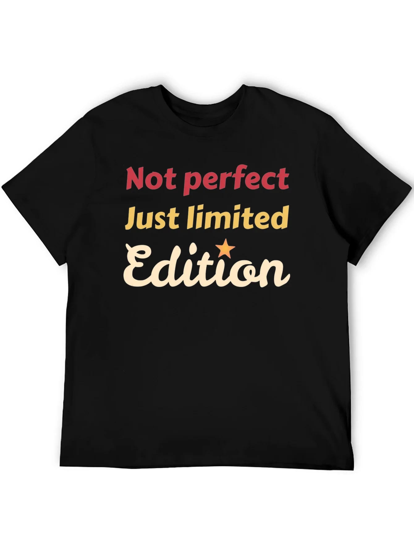 Not Perfect Just Limited Edition Black Graphic Tee